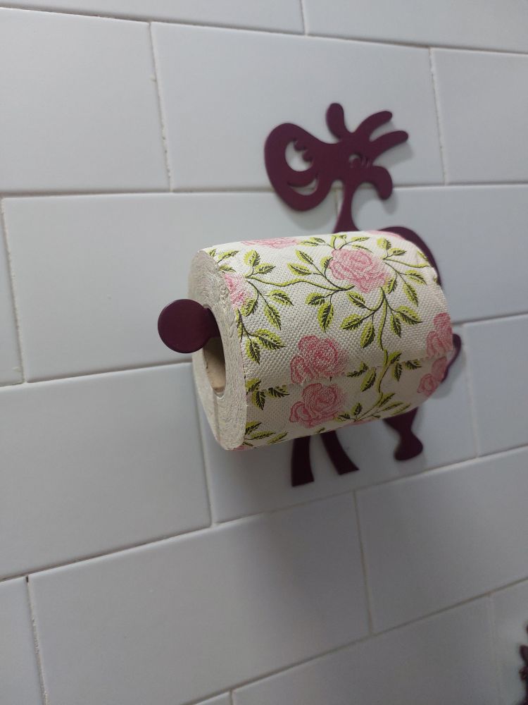 גליל נייר טואלט פרחוני צבעוני