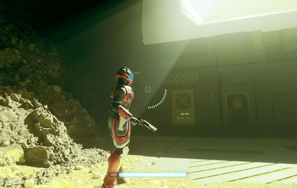 Our intrepid hero poses in front of a window for a picturesque photo, because who doesn't stop for a snap in the middle of combat?