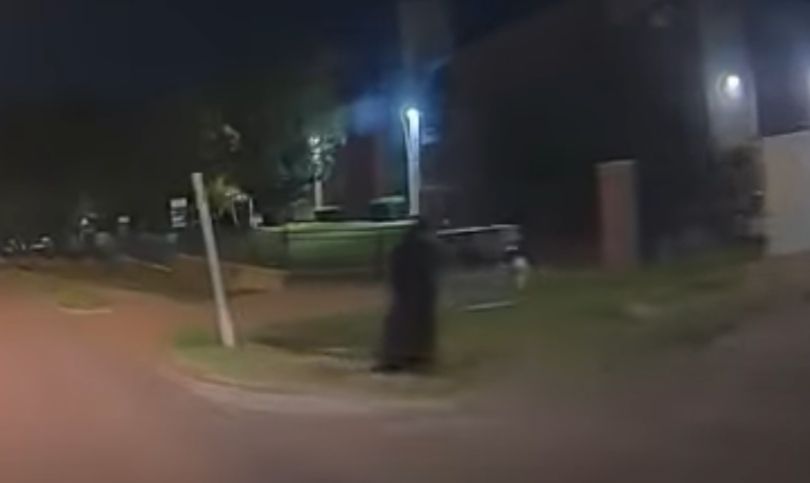 Mystery caped individual occasionally spotted while I'm out driving.