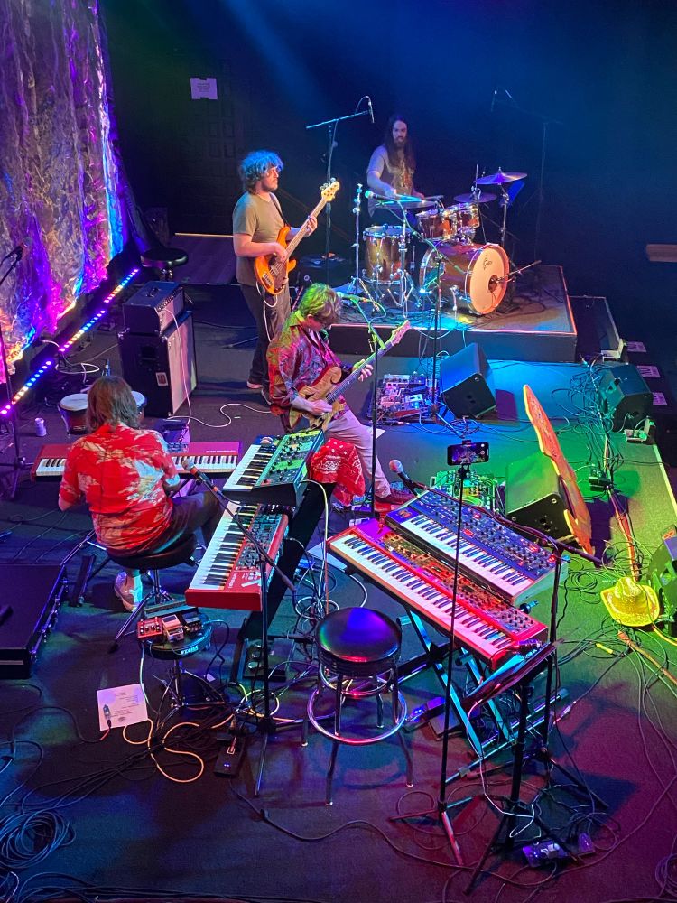 A band called Big Shrimp playing an industrial park in Pembroke, MA