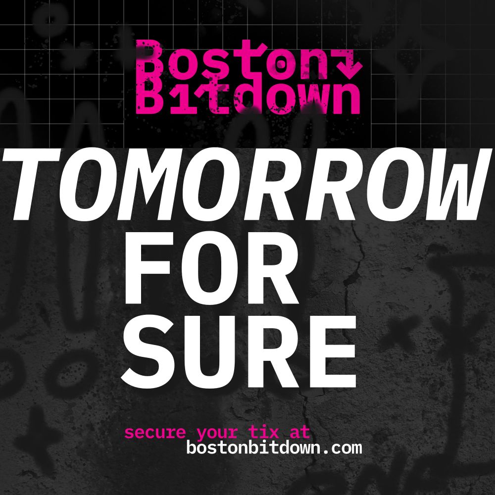 Boston Bitdown TOMORROW FOR SURE; secure your tix at bostonbitdown.com