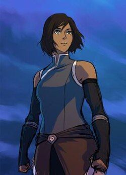 Korra standing in an epic pose