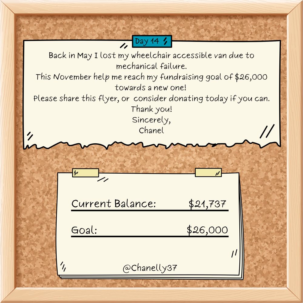 It’s day x of my ‘November to Remember’ fundraiser’! This month, my goal is to raise a total of $26k. With your help, I hope we can reach this milestone.