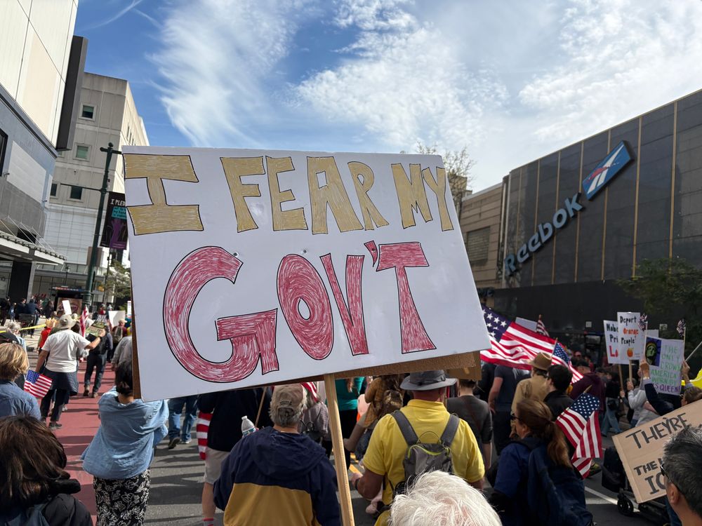 Sign: I fear the government 