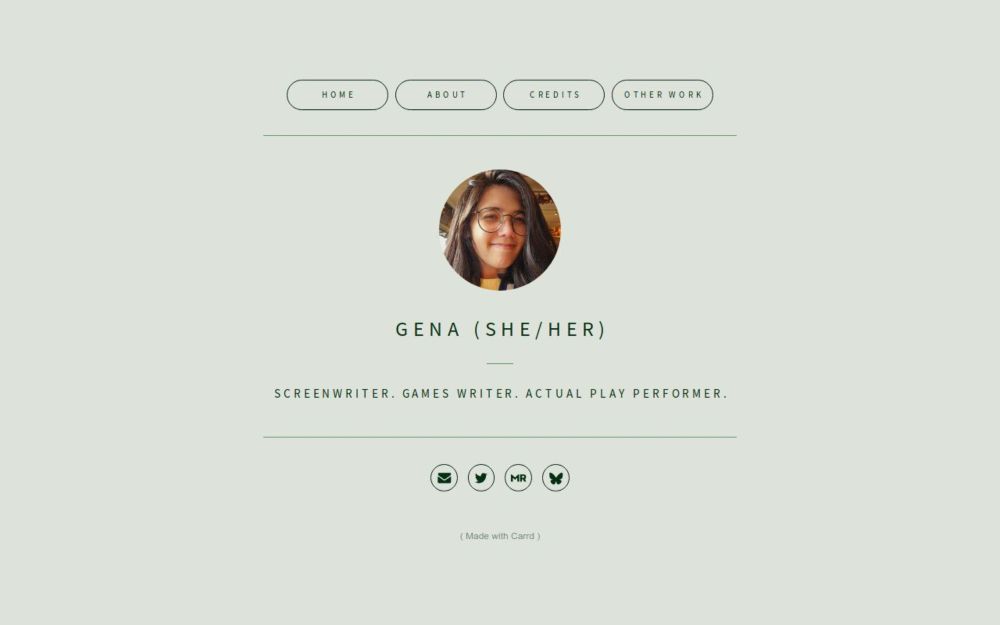 Gena | About & Credits | Carrd