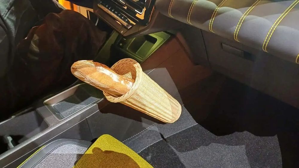 A car fitted with a tactical baguette basket
