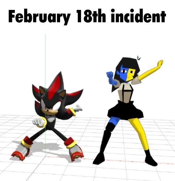 Joel G's Ena and Shadow the Hedgehog busting it down sexual style and it being titled the February 18th Incident