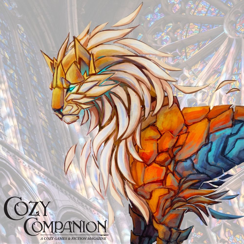 The "stained-glass" lion from Winter's Shadow