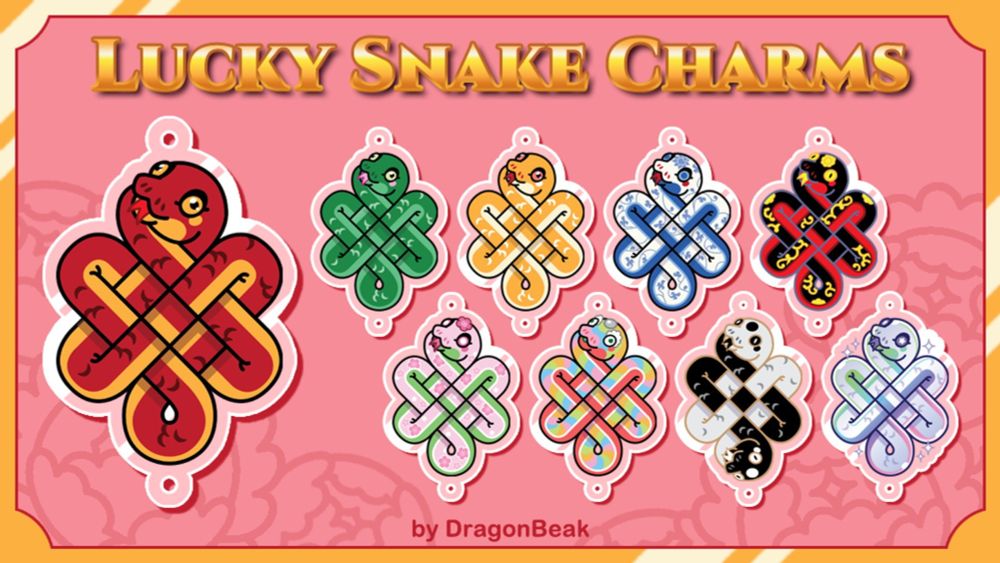 Coming soon: Lucky Snakes: Acrylic Charms