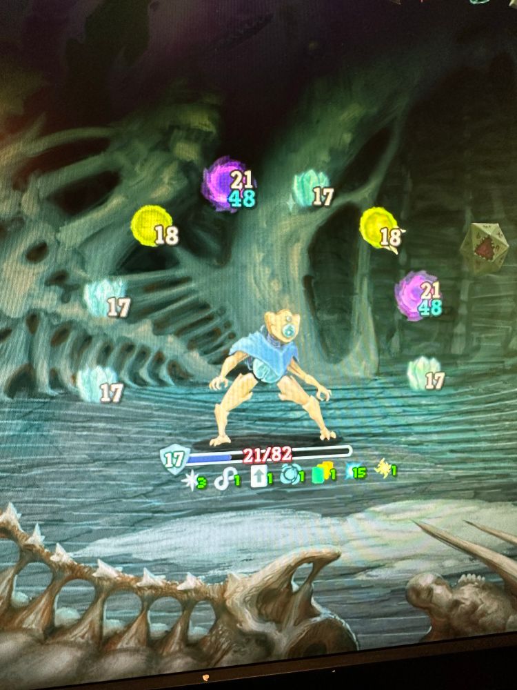 The Defect in Slay the Spire with 8 orbs and 15 Focus