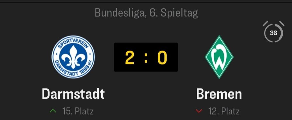 Darmstadt-Werder 2:0