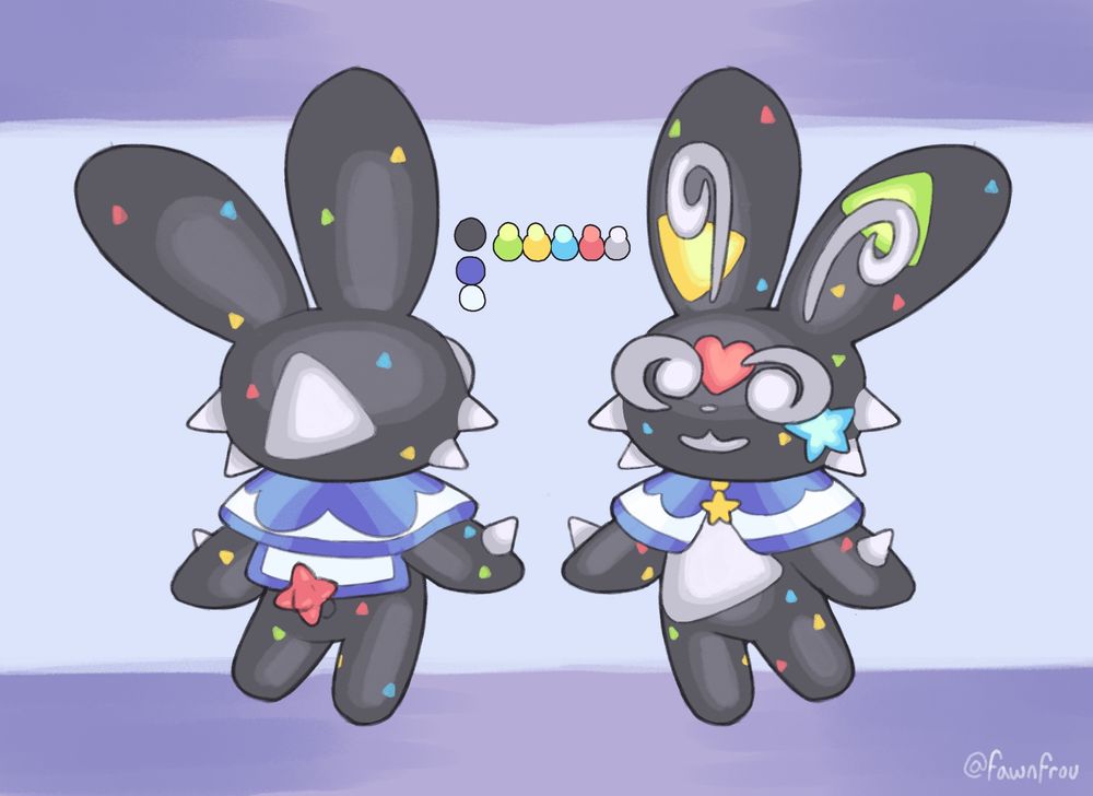 a drawing of a spinda minior fusion adoptable