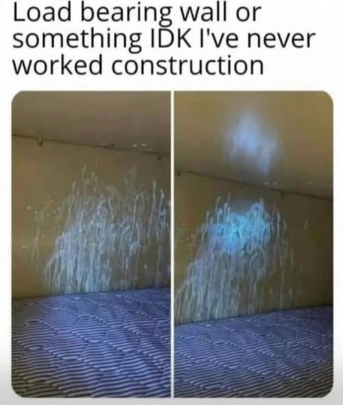 a wall bearing a load