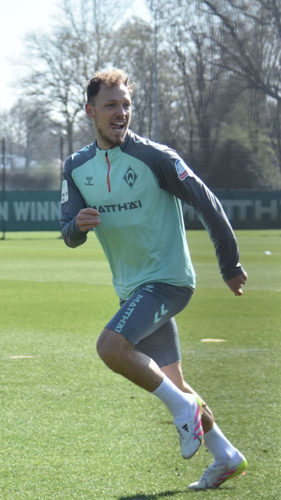 Lynen hat Spaß beim Training am letzten Donnerstag