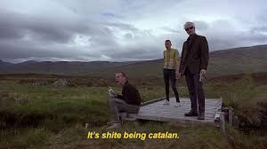 imatge de trainspotting amb el text It's shite being catalan