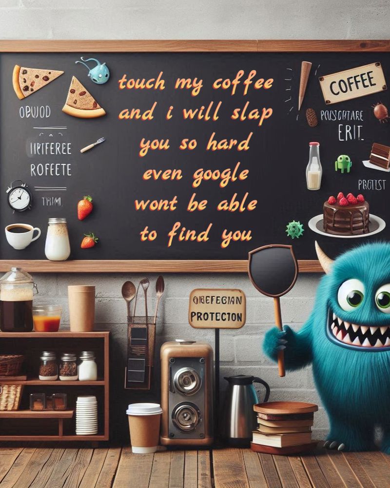 AI coffee monster made by @nn@ 𑁍ࠬܓ ™