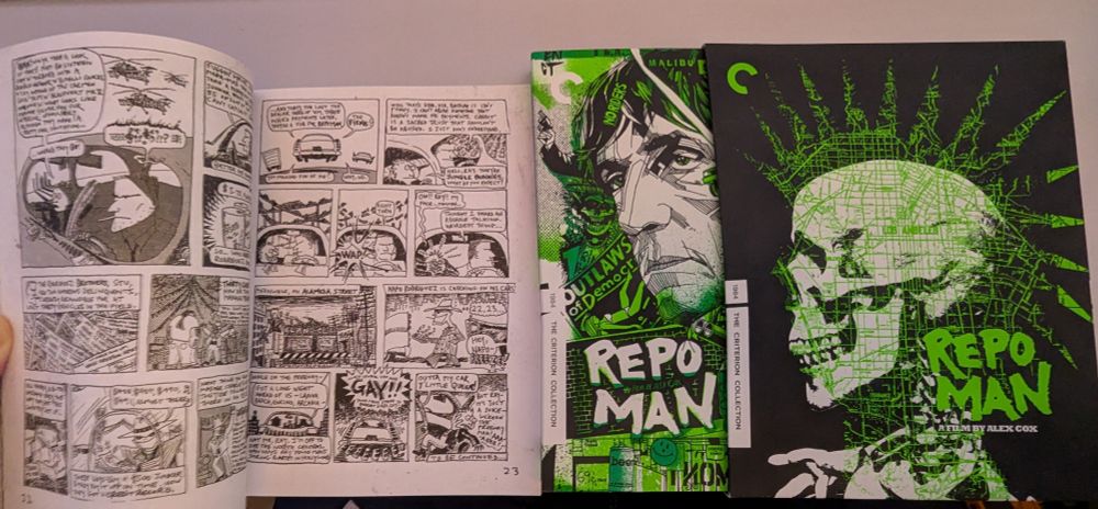 Repo Man Criterion collection 4K DVD, Blu-ray, and book.