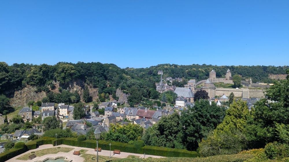 A view of the 12th century historic site, "Château de Fougères"