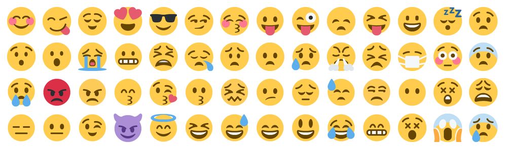 A collection of Twitter emoji.
