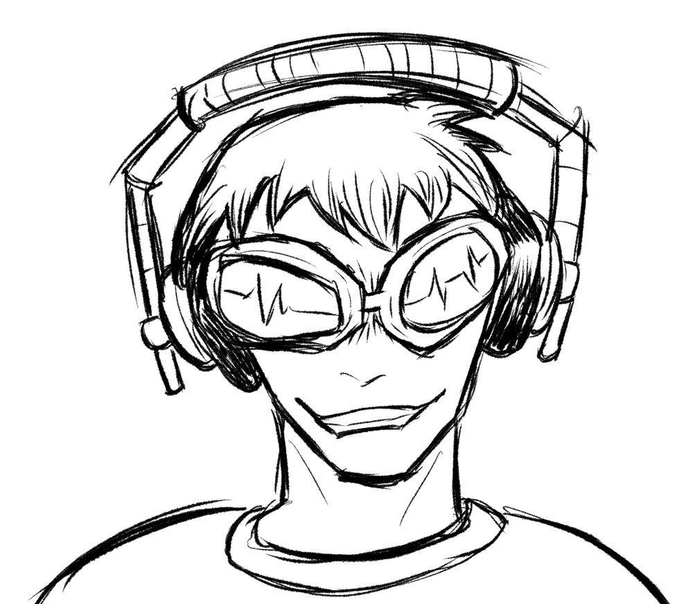 It's the little fella from Jet Set Radio the main man himself they call him Beat, probably because of his headphones maybe? Although I always felt that his big bug eye goggles were a more definitive feature. Big bug eye type goggles or eye wear in general is always cool I think I really like the little heart monitor type pattern that he's got on his goggles too it's a shame they didn't keep that in the redesign in Future