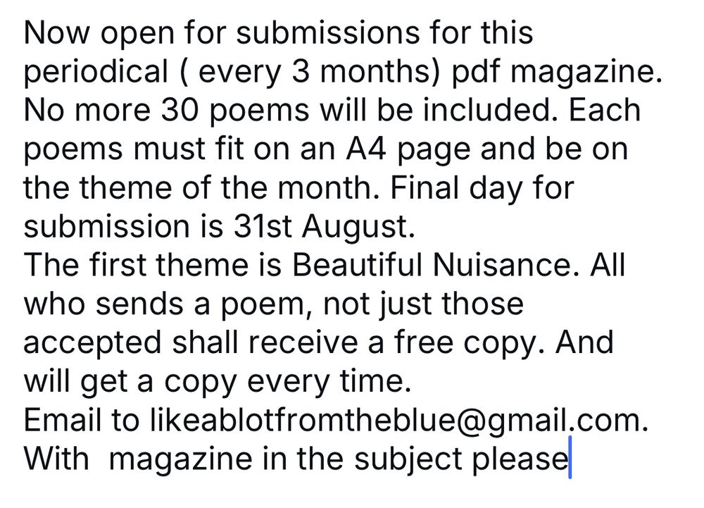 Open for submissions 