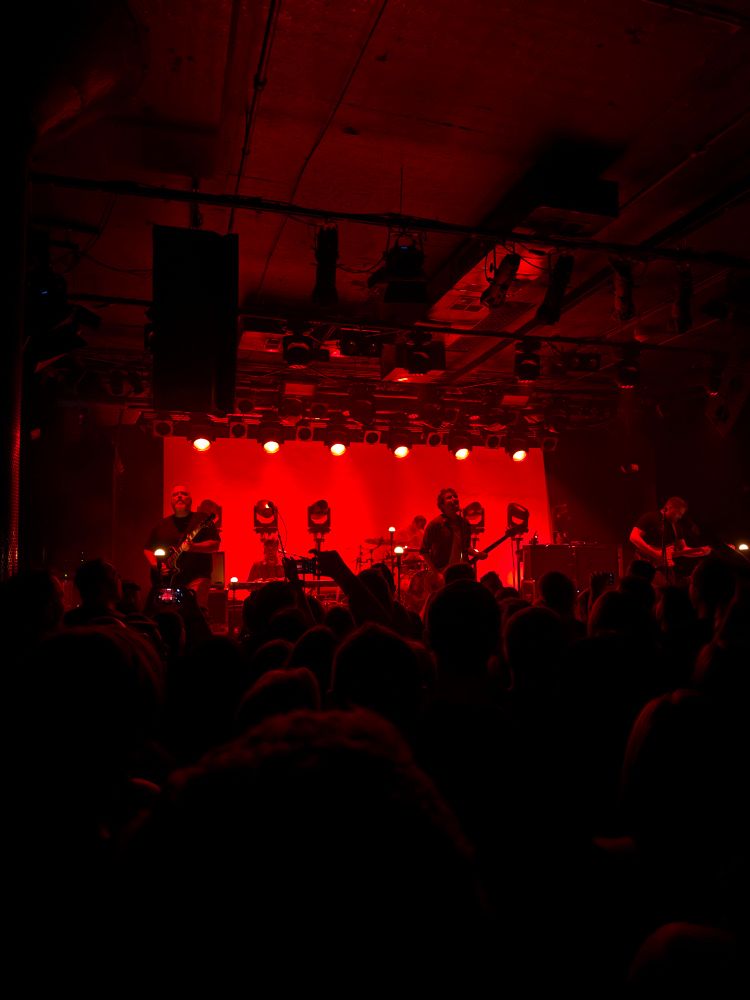 The Starting Line performing rock music live on stage at the Paradise in Boston, Massachusetts. 