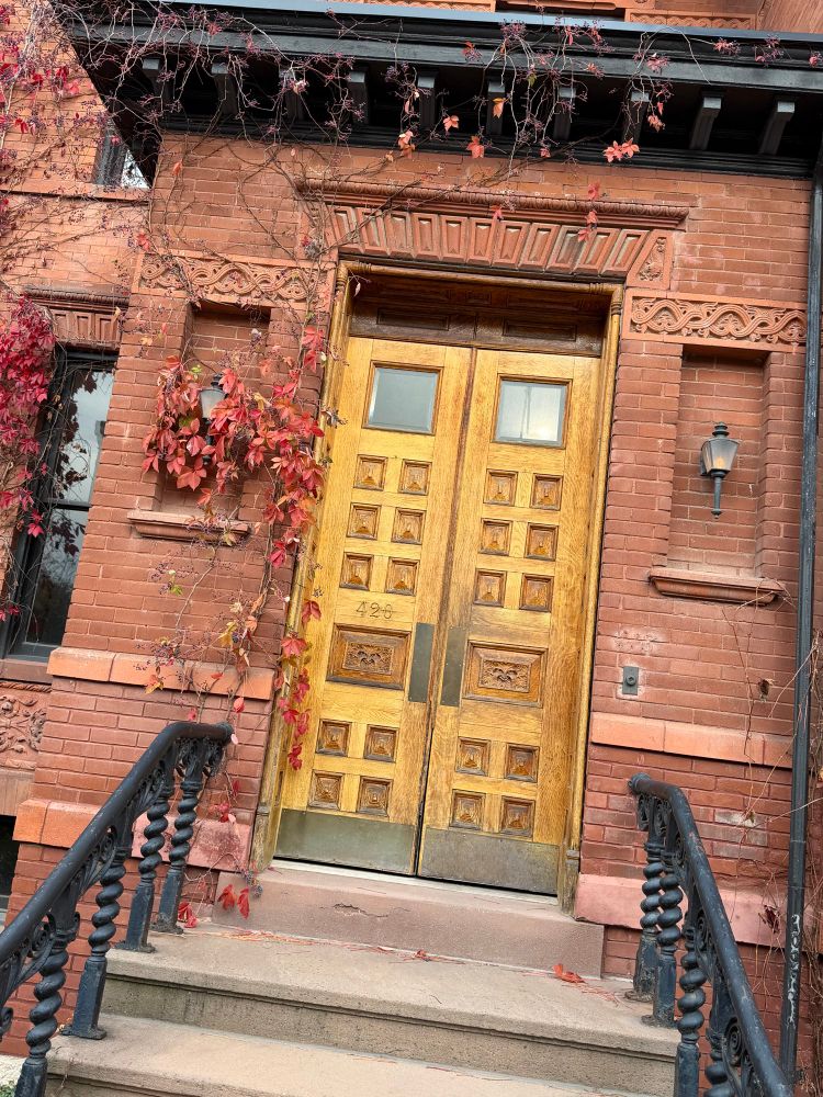 A door in Hudson, NY. I thought it was a good door. 420. Leaves. Etc. 