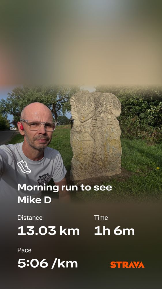 A baldy and some running stats. 