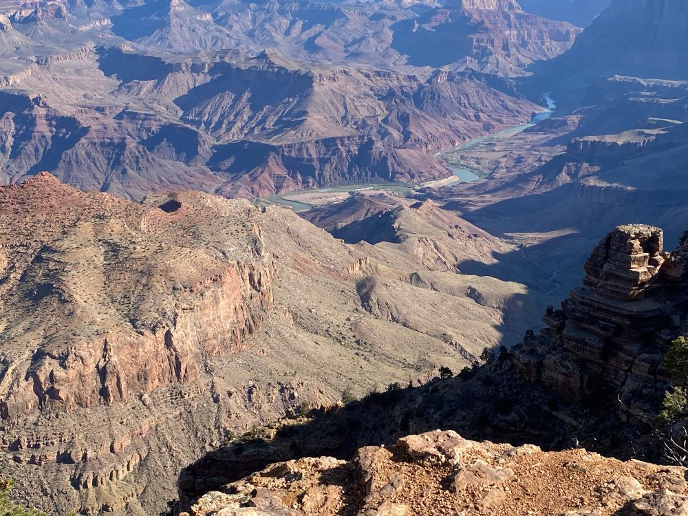 A view of the Colorado River from the Desert View Tower area. #GrandCanyon