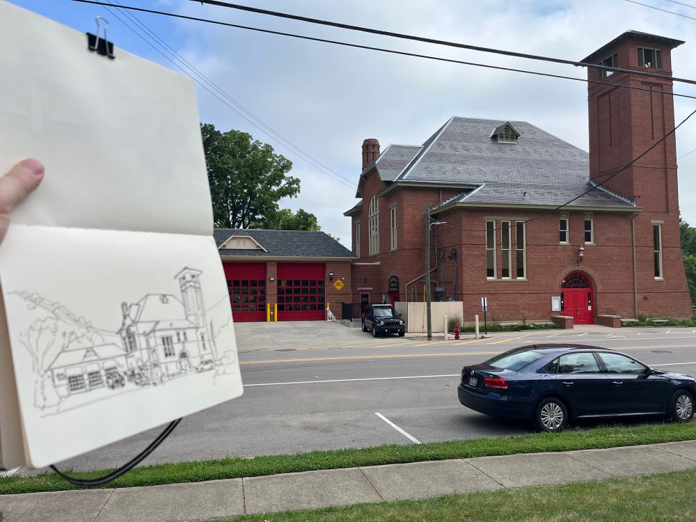 The sketch, and the reality. 