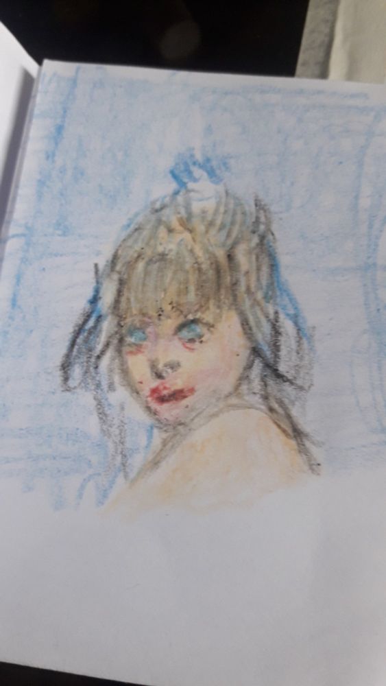 2ª Jeongyeon em giz de cera.