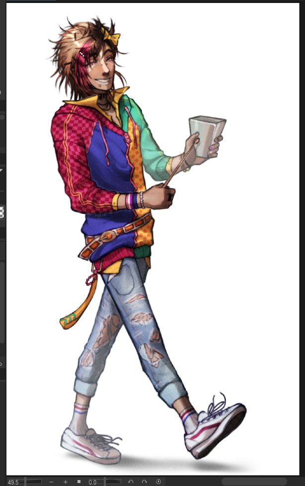 my sona playing a cowbell but in its full size