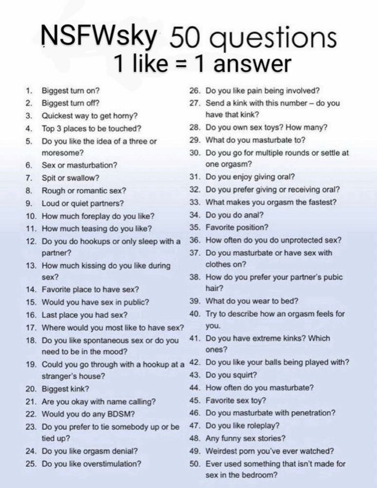 A bunch of questions