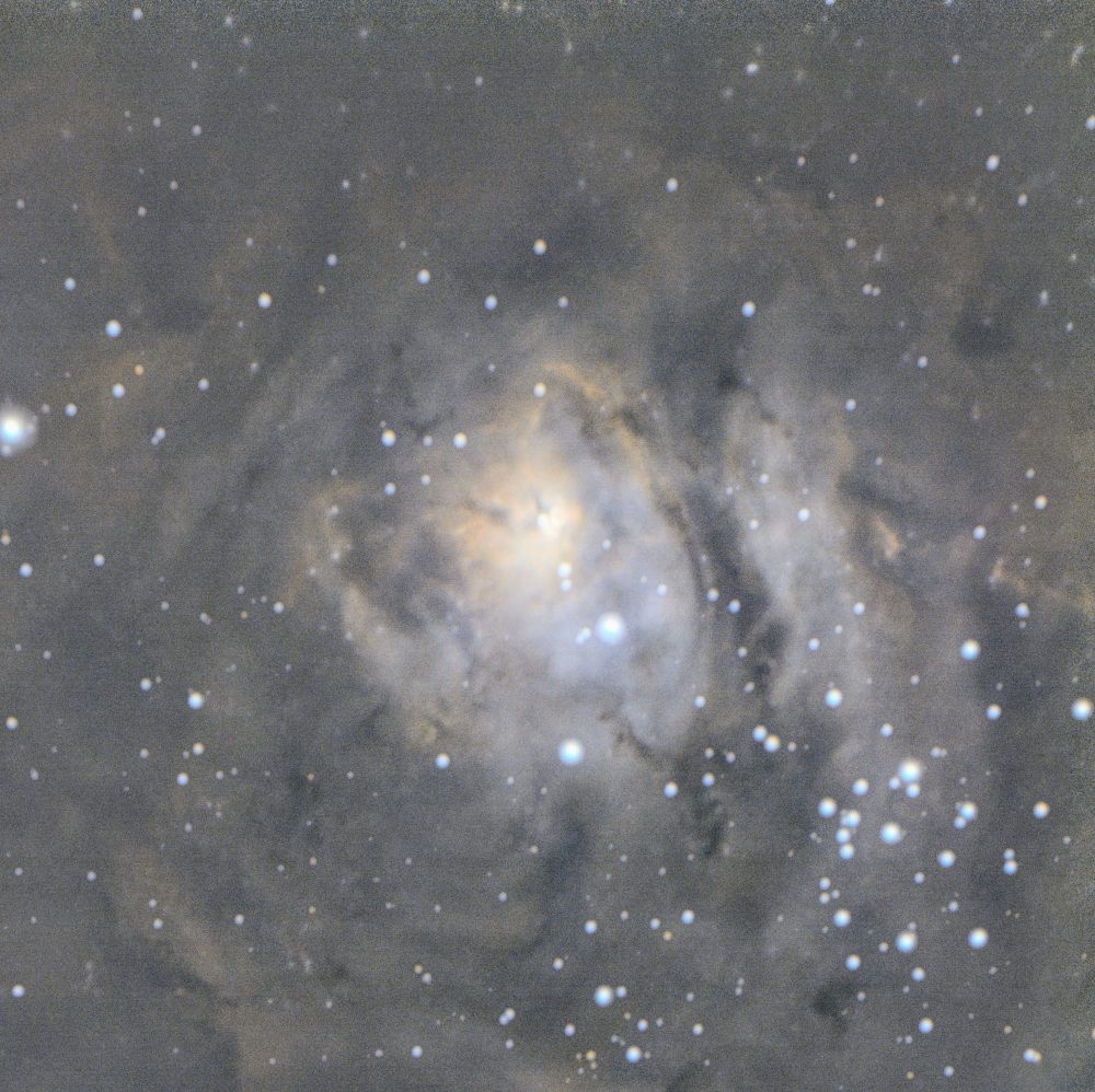  Bortle 3, but M8 still put on a show! My broadband shot of the Lagoon Nebula came out better than expected. Love this complex mix of glowing magenta gas, the intricate dark dust lanes, and the brilliant sparkle of the NGC 6530 cluster. ✨ #astrophotography #space
