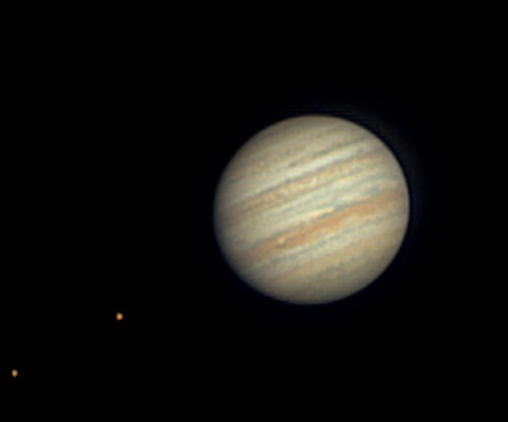 Jupiter and it's moons Io and Europa