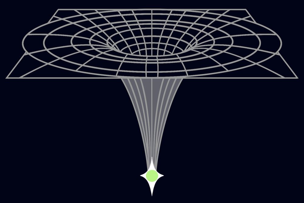 an alternate agender flag design I made based on a chart of a black hole. The background is black, the chart is gray, and the singularity is a white sparkle with a standard agender-flag-green dot in the middle.