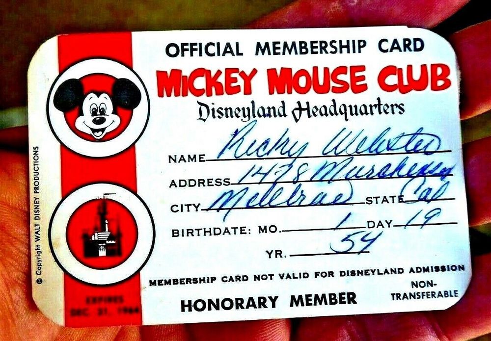 Carte du club Mickey 