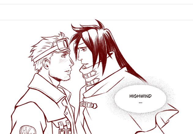 lineart vincent and cid, red color.