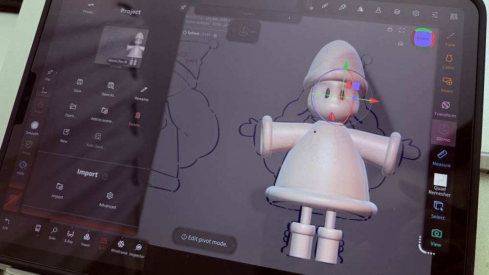 A WIP image on Nomad Sculpt