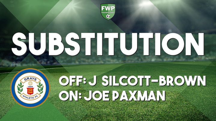SUB: Joe Paxman replaced Jayden Silcott-Brown (66')