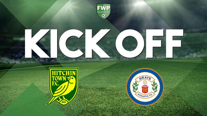 KICK-OFF (SECOND-HALF): Hitchin Town v Grays Athletic