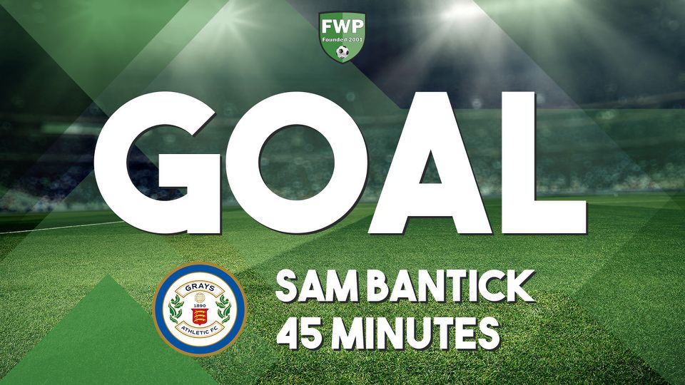 GOAL: Barking 1-1 GRAYS ATHLETIC - Sam Bantick (45' pen)