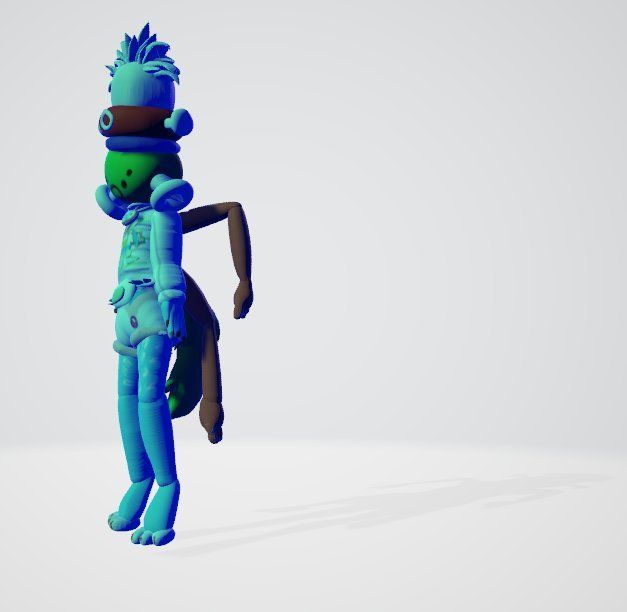 swimmer paint 3d model from a different angle