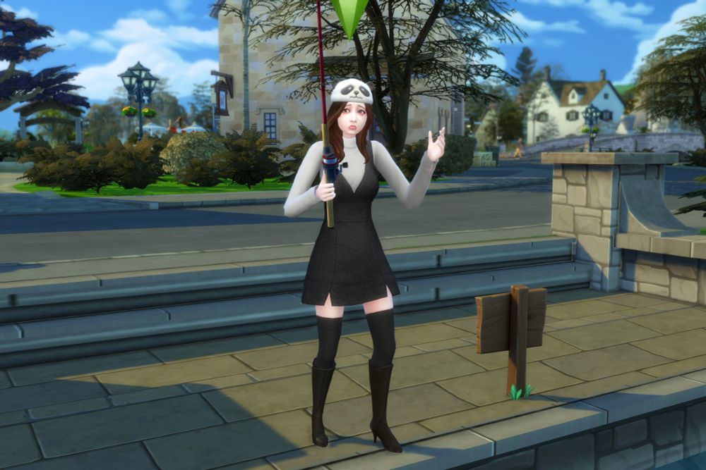 She is the player sim in "Movin’ On Up Challenge", Panda Kumaneko.