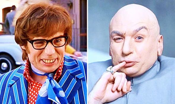 Picture of Mike Myers as Austin Powers and Dr. Evil