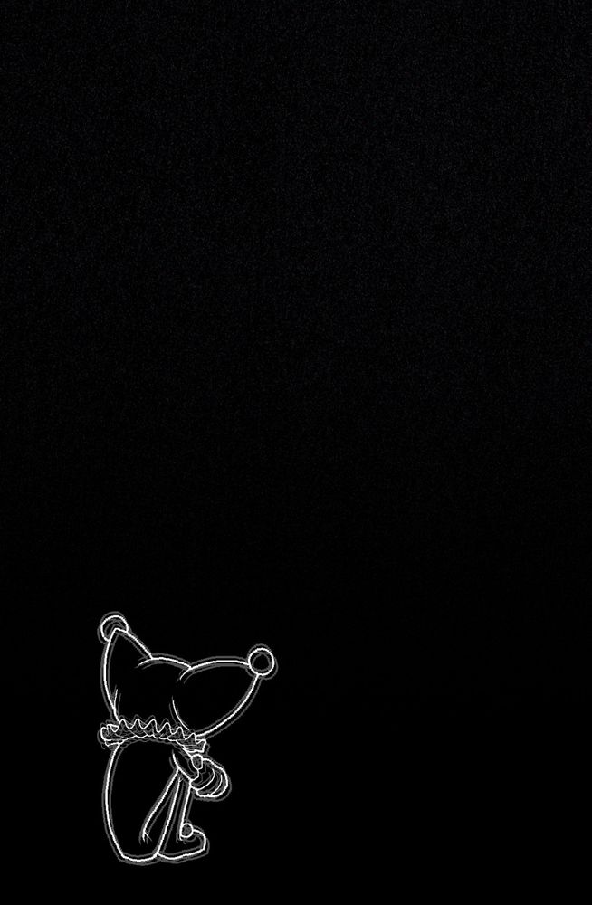 art of Caroline, one of the characters from dev palmer's game re:curse. She is depicted with stark white outlines, and is inside of a static-y black void. She is sitting curled up with her knees to her chest and her back to the viewer. She's not having a good time.