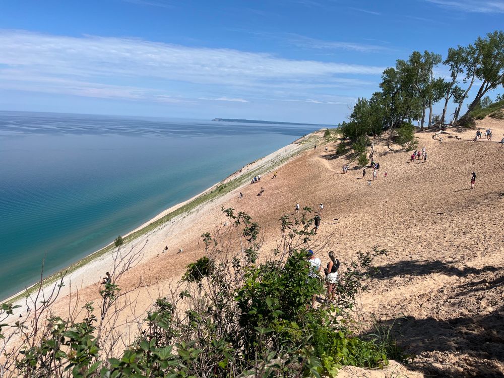 Sand dune overlooking Lake Michigan 
