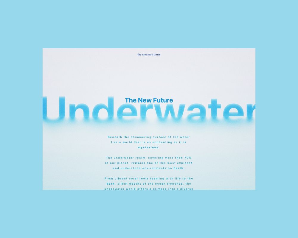 progressive blur for underwater effect 