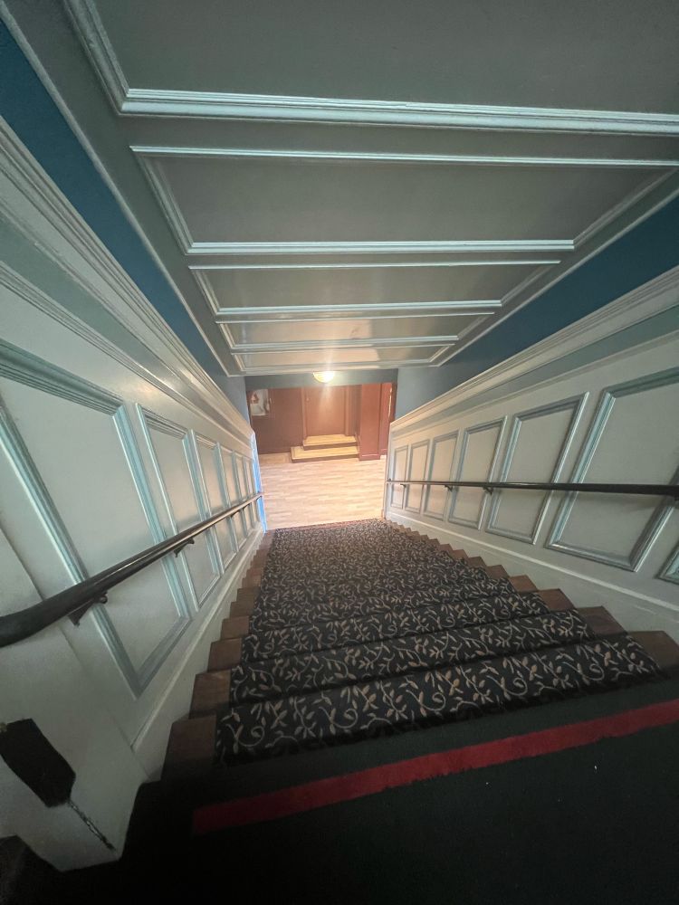 Staircase at Elks Lodge in Alameda, CA.