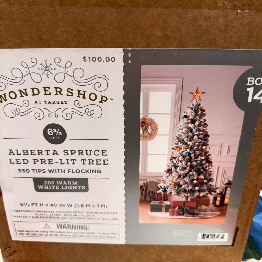 Christmas tree in box 